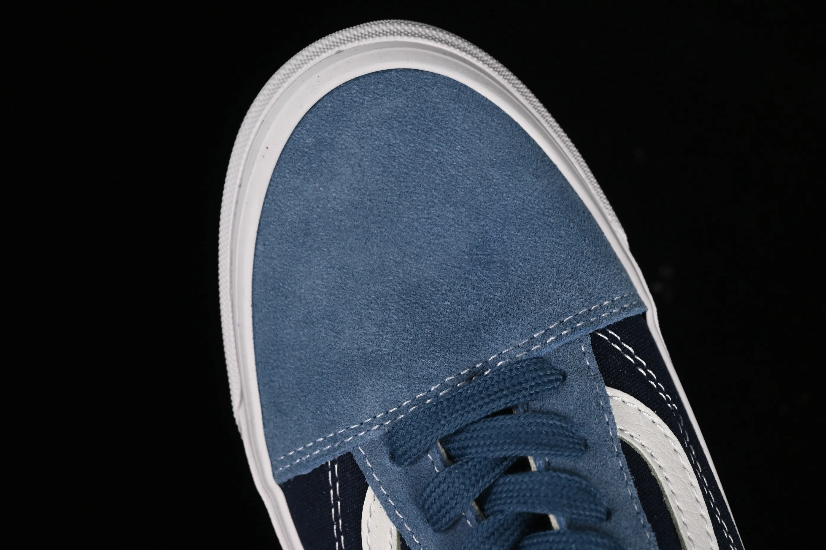 All categories Vans Vans series Vans Mid Vans Sk8-Mid Reissue 83 high-end branch blue stitching suede casual retro skateboard shoes VN000CQDDWR